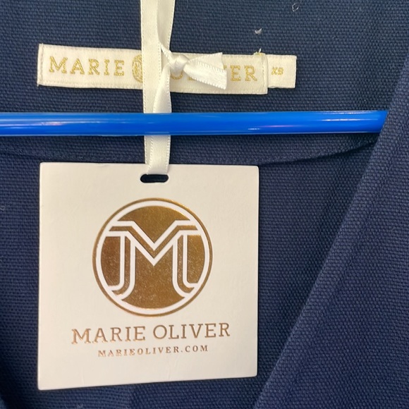NWT Marie Oliver Navy Cotton Dress with Buttons - Picture 4 of 13